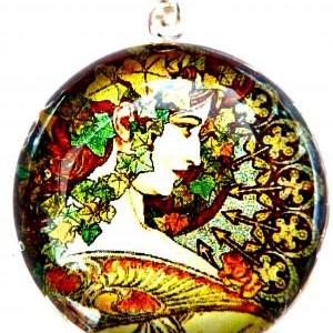 Art Nouveau Vintage Lady Gerda Necklace Made With..