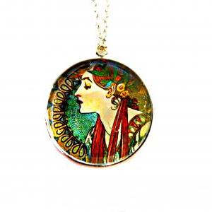 Art Nouveau Vintage Lady Helena Necklace Made With..