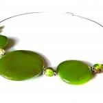 Sprayed Shell Necklace Peacock Collection Green