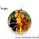 Art Nouveau Vintage Lady Freya Necklace Made With..