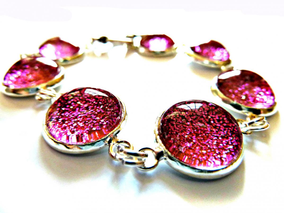 Galaxy Purple Bracelet Garden Of England Jewellery Made With Glass Cabochons