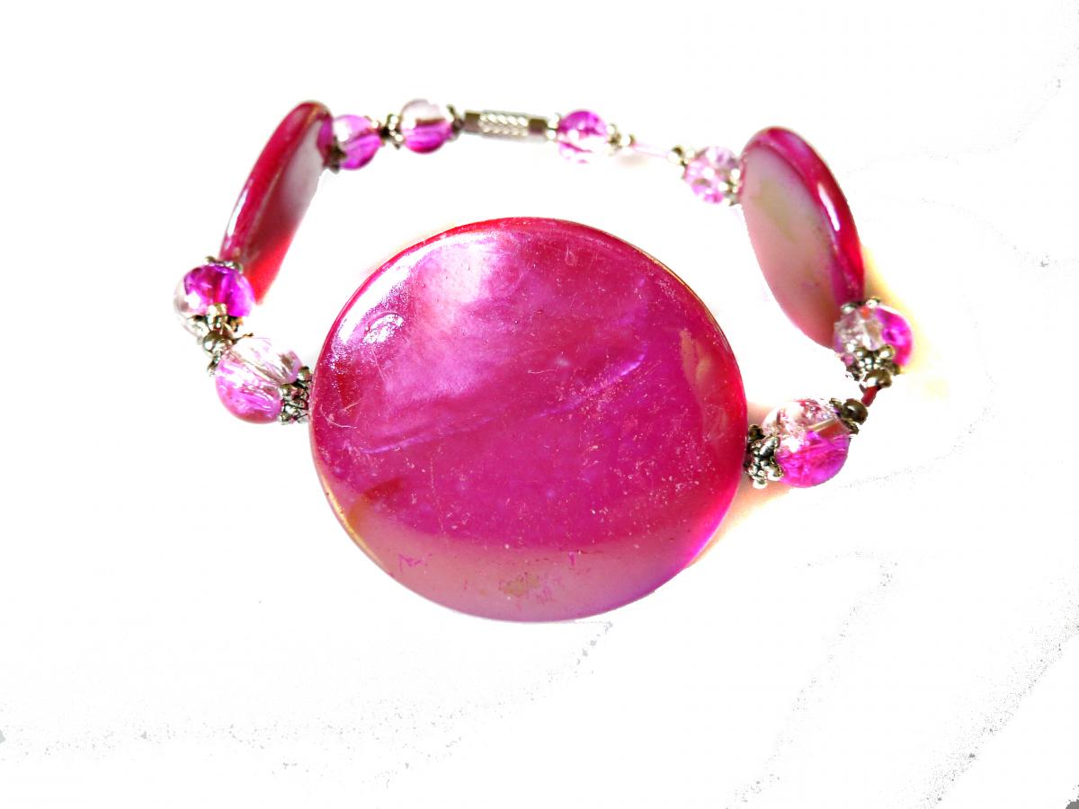 Sprayed Shell Bracelet Peacock Collection Pink
