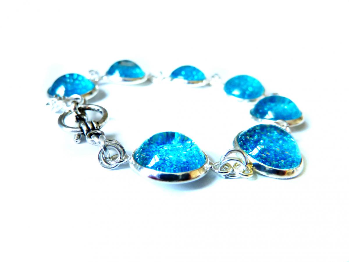 Galaxy Blue Bracelet Garden Of England Jewellery Made With Glass Cabochons